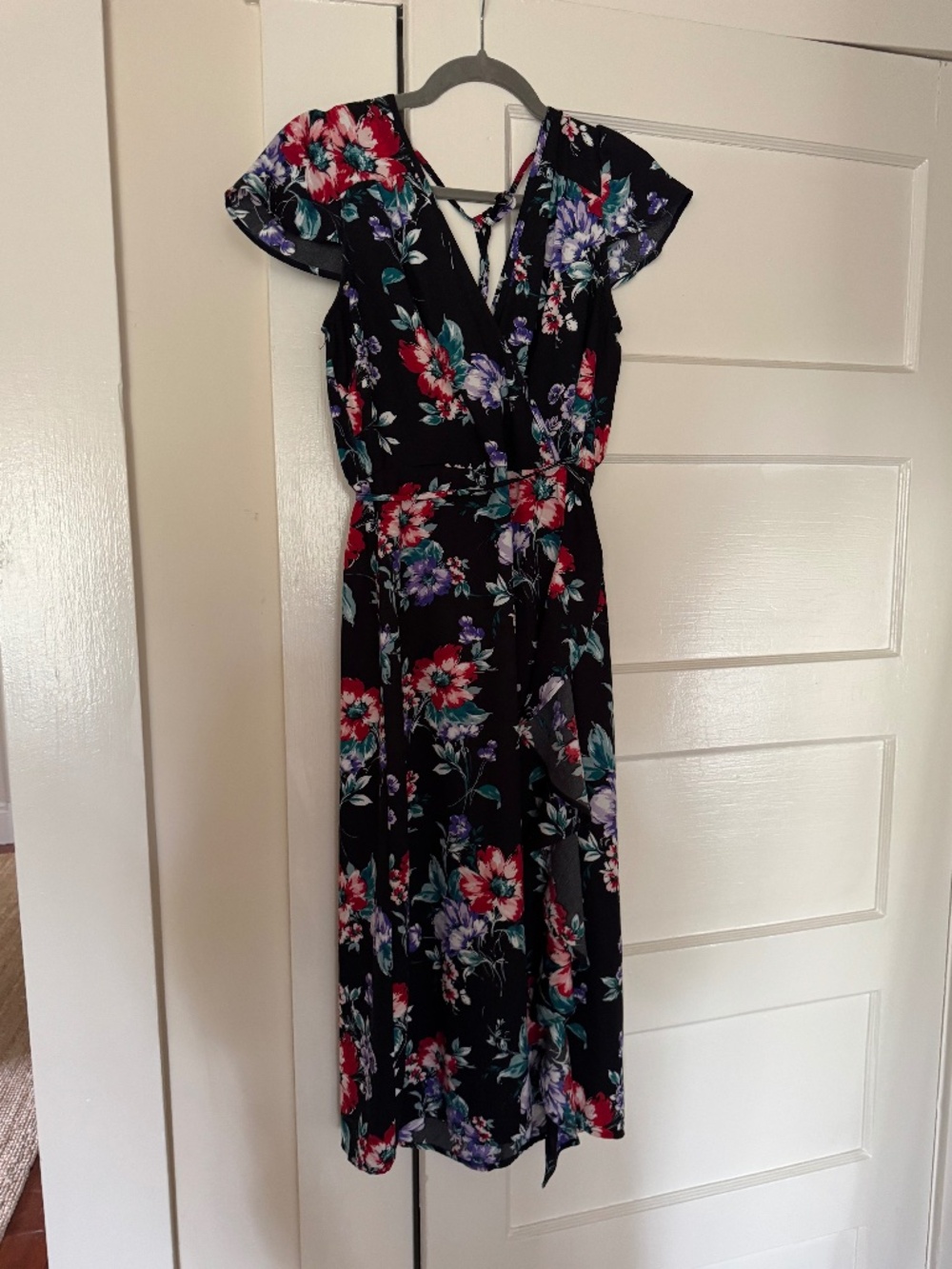Midi Cap Sleeve Floral Dress